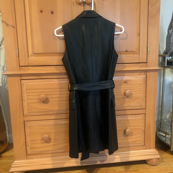 NWOT Zara Sleeveless Leather Vest - Picture 3 of 12